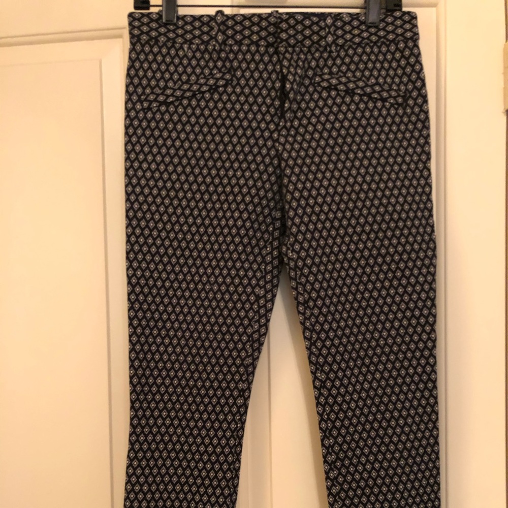 Gap skinny ankle black with white diamonds pants